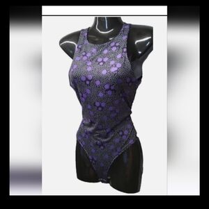 lasofy,Women's ,Purple Polka Dot Bodysuit,Size S,NWT
